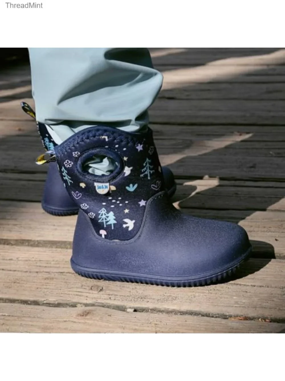 Kids Waterproof Insulated Fleece Lined Winter Boots Lightweight Machine Washable